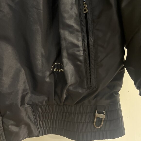 Bogner Women's Black Ski Jacket US 14 Ruched Sleeves W/zippers Zippered Pockets - Picture 4 of 11